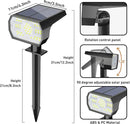 NYMPHY Solar Lights Outdoor Waterproof IP68, 56 LED 3 Lighting Modes Solar Powered Garden Yard Spot Solar Lights for Outside Landscape- 6 Pack (Cool White) by GreenHaven Gardens