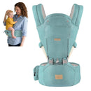 FRUITEAM 6-in-1 Baby Carrier with Waist Stool/Hip Seat, One Size Fits All -Adapt to Newborn, Baby Hip Carrier for Breastfeeding, Infant & Toddler, (Green) by TinyTreasures Baby Boutique