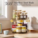 LAMU 2 Tier Lazy Susan Turntable Organizer 10.6'' Rotating Spice Rack Organization for Cabinet, Kitchen, Pantry, Countertop, Bathroom, Vanity, Medicine Cabinet Organizer, Amber by CozyNest Decor