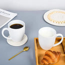 16oz Coffee Mugs Set of 6, Large Ceramic Modern Coffee Mugs With Handle For Tea,Latte,Cappuccino,Cocoa. Dishwasher.Microwave Safe (Matte White) by CozyNest Decor