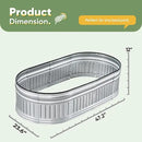 KING BIRD Raised Garden Bed Kit 2025 Upgraded Modular DIY Galvanized Planter Garden Box Outdoor for Gardening, Vegetables, Flowers, Elegant Roman Column Design, 47x24x12 in, Silver by GreenHaven Gardens