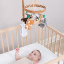 The Peanutshell Crib Mobile for Boys or Girls - Woodgrain Musical Baby Crib Mobile with 12 Lullabies, Whimsical Woodland Baby Whimsical Woodland Nursery Decor by TinyTreasures Baby Boutique