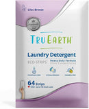 Tru Earth Platinum - Heavy Duty Laundry Detergent Sheets - Up to 128 Loads (64 Count), Lilac Breeze Scent - Ultra-Concentrated Strips Formula - Eco-Friendly Travel Laundry Sheets by CozyNest Decor