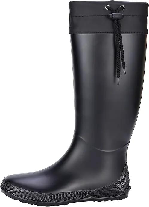 Asgard Packable Tall Rain Boots for Women Waterproof Rubber Garden Boots Ultra Lightweight Flat Mud Boots- NOT FOR WIDE CALF