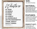 Christian Wooden Framed Signs, Rustic Home Decor, Family Signs, Living Room Decor, Philippians 4:8 Sign, Framed Wall Plaque Sign 15 * 11.5 inches, Finally Brothers and Sisters by CozyNest Decor