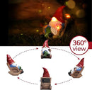 Solar Garden Gnomes Outdoor Statue with Solar Lights,7.1“ Figurine Lights Solar Garden Yard Decorations Outdoor Decorations for Patio,Yard,Lawn Ornament，Mom Gift Unique Housewarming Gifts by GreenHaven Gardens