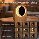 Sunrise Alarm Clock, White Noise Machine & Meteor Moonlight - 10 Soothing Sounds, Dual Alarms, 30/60/90min Timer, Easy Snooze - Bedroom Gift for Insomnia Adults/Women - Wood by TinyTreasures Baby Boutique