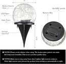 Honoson 6 Inch Solar Globe Lights Outdoor Waterproof, Solar Balls for Garden Cracked Glass Ball, Ground Landscape Garden Decor for Patio and Yard Lawn Backyard (4 Pieces) by GreenHaven Gardens