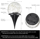 Honoson 6 Inch Solar Globe Lights Outdoor Waterproof, Solar Balls for Garden Cracked Glass Ball, Ground Landscape Garden Decor for Patio and Yard Lawn Backyard (4 Pieces) by GreenHaven Gardens