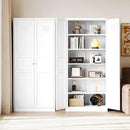 Letaya White Storage Cabinet with Adjustable Shelves-Metal Home Kitchen Pantry Cabinets with Doors,Organization Locker for Cupboard/Bedroom/Dining/Living/Bathroom/Office/Garage Room by CozyNest Decor