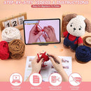 Crochet Animal Kit – 10in Adorable DOG, Amigurumi Crochet Kit For Intermediate Advanced Level, Kids Knitting Kit With Detailed Videos Tutorials, Yarn, Crochet Hook, Best Gift For Crochet Lovers(DOG) by TinyTreasures Baby Boutique