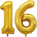 GOER Number 16 Balloons for 16th Birthday Sweet 16 Party Decorations,42 Inch Jumbo Foil Helium 61 Balloons for 61st Birthday Party Decoration (Gold) by TinyTreasures Baby Boutique