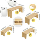 Large Display Wood Risers Wooden Stand 8 Tier Wood Racks Decorative Rectangular, 2 Set 8 Pieces Cupcake Stands Cologne Perfume Organizer Dessert Showcase Items(nature) by CozyNest Decor