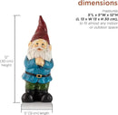 Alpine Corporation 12" Tall Classic Outdoor Garden Gnome Yard Statue Decoration by GreenHaven Gardens