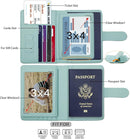 Melsbrinna Rfid Passport Holder for Travel women/Men, Cute Passport Wallet Rfid Blocking Card Slots, Rfid Passport Cover/CaseTravel Wallet, Passport Book Holder (1, Green1) by TinyTreasures Baby Boutique