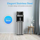 Brio Bottom Loading Water Cooler Dispenser for 5 Gallon Bottles - 3 Temperatures with Hot, Room & Cold Spouts, Child Safety Lock, LED Display with Empty Bottle Alert, Stainless Steel by CozyNest Decor