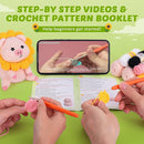 Crochet Kit for Beginners, Crochet Kit w Step-by-Step Video Tutorials, Crochet Starter Kit Learn to Crochet Kits for Adults Kids Beginners, Crochet Kit Pig (40%+ Yarn Content) by TinyTreasures Baby Boutique