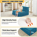 jela Foldable Sofa Bed, Convertible Sleeper Lounge Chair Floor Mattress Floor Couch with Backrest, Fold Out Futon with Washable Miss Fabric Cover for Guest Room, Living Room (83"x33",Teal) by CozyNest Decor