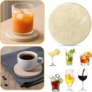 Beige Natural Travertine Marble Coasters Set of 4, Round 4 Inch Diameter Drink Marble Coasters for Housewarming Gifts, Anniversaries, Office Decorations Protect Tables from Stains & Scratches by CozyNest Decor