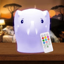 Lumipets Remote Control Silicone Night Light for Kids - Elephant Design with 9 Soft Colors & Sleep Timer - Rechargeable, Battery-Operated Lamp for Bedroom | Baby Nursery, Toddler, Girls, Boys by TinyTreasures Baby Boutique