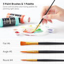 Shuttle Art Acrylic Paint, 25 Colors Acrylic Paint Set, 2oz/60ml Bottles, Rich Pigments Paint for Artists, Beginners and Kids on Canvas Rocks Wood Ceramic Fabric by TinyTreasures Baby Boutique