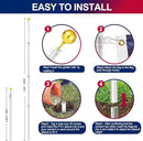 16FT Telescopic Flag Pole Kit, Heavy Duty 16 Gauge Aluminum Outdoor In Ground Flag Poles with an Embroidered 3x5 USA Flag, for Residential or Commercial,Garden,Yard Flag Poles