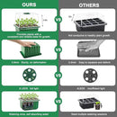 Self-Watering Seed Starter Tray with Timed Grow Light, 6 Packs Plant Starter Tray Seedling Starter Kit with Humidity Domes Base Indoor Mini Greenhouse for Gardening Seeds Growing Starting by GreenHaven Gardens