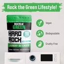 Rockin' Green Hard Rock Powder Laundry Detergent (90 Loads) - Natural Powdered Laundry Detergent, Sensitive Skin Laundry Powder (AC/DSea Breeze) by TinyTreasures Baby Boutique