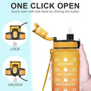 Enerbone Water Bottle, Leakproof BPA & Toxic Free, Motivational Water Bottle with Times to Drink and Straw, Fitness Sports Water Bottle with Strap for Office, Gym, Outdoor Sports by CozyNest Decor