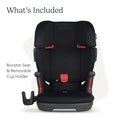 UPPAbaby Alta V2 High Back Booster Seat/Seven-Position, Active Support Headrest for Growing Children/SecureFit Integrated Belt Guide + Positioner/Cup Holder Included/Jake (Black Mélange) by TinyTreasures Baby Boutique