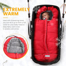 Orzbow Warm Bunting Bag Universal,Stroller Sleeping Bag Cold Weather,Waterproof Toddler Footmuff(Red,Large) by TinyTreasures Baby Boutique
