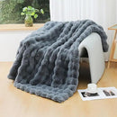 UKELER Soft Faux Fur Throw Blanket Large Solid Reversible Shaggy Blanket Plush Thick Fluffy Blankets Throws for Bed, Couch, Sofa, Office, Camping 60''x80'' Dark Grey by CozyNest Decor