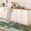 Washable Runner Rug, 2x6 Kitchen Rugs Green Long Runner Rugs with Rubber Backing, Abstract Non-Slip Carpet Runners for Hallways, Kitchen, Bedroom, Laundry, Entrance by TinyTreasures Baby Boutique