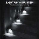SOLPEX Solar Fence Lights, 6 LEDs Solar Lights Outdoor Waterproof Solar Powered for Deck, Stair, Front Porch, Balcony, Walkway, Garden, Yard, Patio, Pool Decor, IP65 Waterproof (4 Pack, Cold White) by GreenHaven Gardens