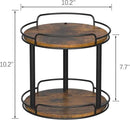 LAMU 10.2'' Wood Lazy Susan Turntable Organizer for Cabinet, 2 Tier Lazy Susan Spice Rack Organizer for Kitchen, Table Top, Countertop, Pantry, Medicine Organizer by CozyNest Decor