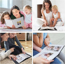 RECUTMS Photo Album Self Adhesive Magnetic Scrapbook 4x6 5x7 8x10 Pictures Scrapbook Album, 40 Pages Photo Book for DIY Baby Family Wedding with Metal Pen and Plastic Board (Brown) by TinyTreasures Baby Boutique