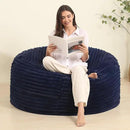4FT Memory Foam Bean Bag Chair for Adults/Teens, Bean Bag Sofa with Fluffy Removable Cover, for Living Room Bedroom, Blue by CozyNest Decor