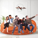 Bean Bag Chair for Adults 8FT,Soft Removable Cover for Teens/Girls Bedroom,Fluffy Giant Round Floor Beanbag Lounger Chairs (No Filler,Orange) by CozyNest Decor