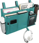 Surblue Caddy Hanging Organizer Bedside Storage Bag for Bunk and Hospital Beds, Teal, L by CozyNest Decor