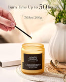 M&SENSE Lemon Vanilla Scented Slow Burning Candles for Home Scented, All Natural Soy Candles 7.05oz 50 Hours Slow Burning in Glass Jar, Stress Relief Gifts for Women and Men by CozyNest Decor