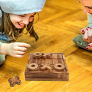 Glintoper Tic Tac Toe & 4 in a Row Tables Game Set, Classic Board Line Up 4 for Living Room Rustic Table Decor and Use as Game Top Wood Guest Room Decor Strategy Board Games for Families by TinyTreasures Baby Boutique