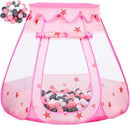 Baby Ball Pit for Toddler with 50 Balls, Kids Pop Up Play Tent for Girls, Princess Toys for Children Indoor & Outdoor Playhouse with Carry Bag (Pink: Pink/White/Gray, 109x90cm/50 Balls) by TinyTreasures Baby Boutique