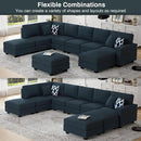 L Lengend Vansen Modular Sectional Sofa U Shaped Couch with Ottoman Modern Reversible Corner Sectional Couch for Living Room (Charcoal, U Shaped Sofa-4) by CozyNest Decor