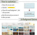 CHAOSETKEN Custom Text Sign Wall Art Personalized Family Quote Wall Decor Family Sign Canvas Prints Customized Wood Text Quote Pictures Rustic Farmhouse Decor Framed (32L x 8W) by CozyNest Decor