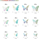 SAOROPEB 3D Butterfly Wall Decor - 48 Pcs, 4 Styles, 3 Sizes - Removable Stickers (Laser) by CozyNest Decor