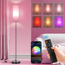 FRIDEKO HOME Pink Shade Floor Lamp with RGB Music Sync, 16 Million Colors & Stepless Dimming 2700K-6500K, 3CCT, 800LM LED Bulb with App & Remote, Modern Standing Light for Living Room, Bedroom, Office by CozyNest Decor