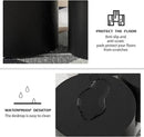 Nesting Coffee Table Set of 2, Modern Round Coffee Table with Non-Slip Feet, Wooden Circle Accent Tables for Small Spaces Living Room Bedroom Balcony Office Drum Side Table (Black) by CozyNest Decor