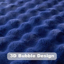 NEWCOSPLAY Faux Fur Throw Blanket Dark Navy Bubble Blanket Thick Warm Soft for Couch Sofa Bed 550GSM (Dark Navy, Throw(50"x60")) by CozyNest Decor