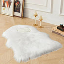 AMTOVO Faux Fur Rug, White Small Area Rug, Fluffy Sheepskin Rug, Fuzzy Ultra Soft 2 x 3 ft Shag Rugs for Bedroom Sofa Throw Cushion Room Decor, Sheepskin by CozyNest Decor