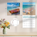Gannyfer Calendar 2025-2026, 18 Months Beaches Wall Calendar 2025-2026, Large Wall Calendars 12" x 24" Opened, Perfect as Gifts for Friends, Family by TinyTreasures Baby Boutique